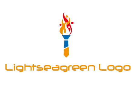 tie forming a torch