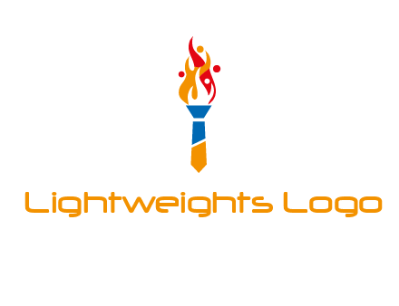 tie forming a torch