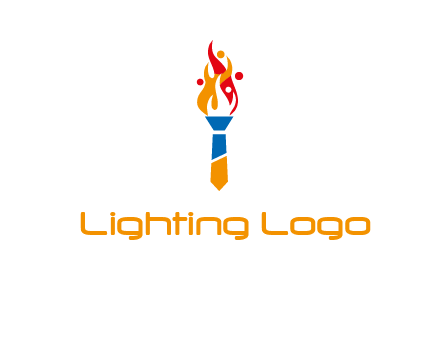 tie forming a torch