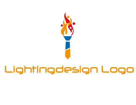 tie forming a torch