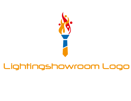 tie forming a torch
