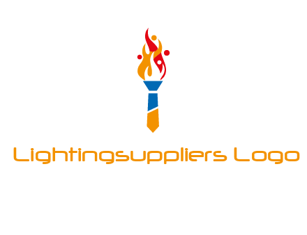 tie forming a torch