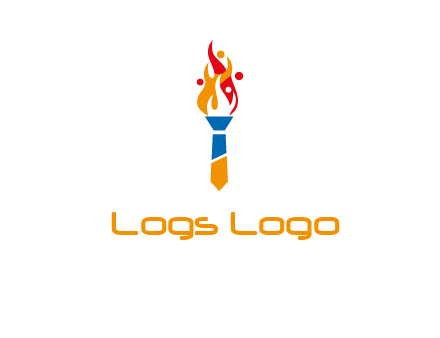 tie forming a torch