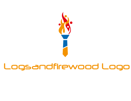 tie forming a torch