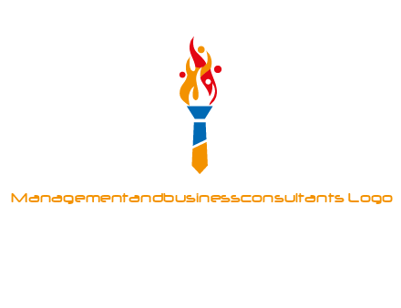 tie forming a torch