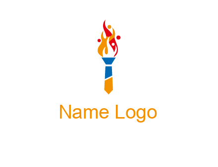 tie forming a torch