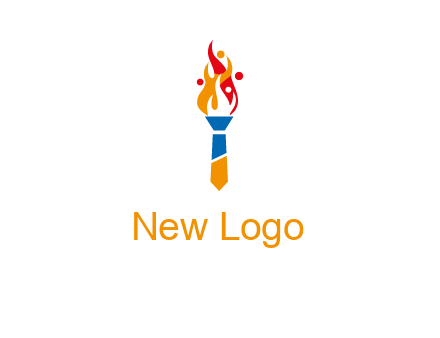 tie forming a torch