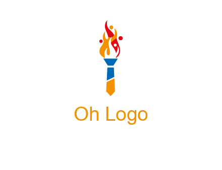 tie forming a torch