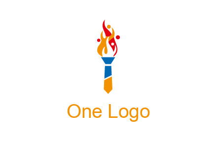 tie forming a torch