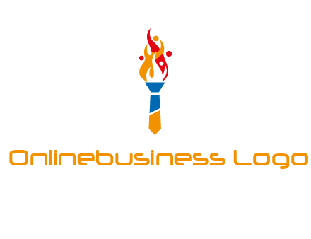 tie forming a torch