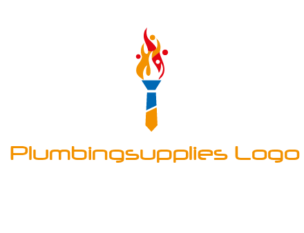 tie forming a torch