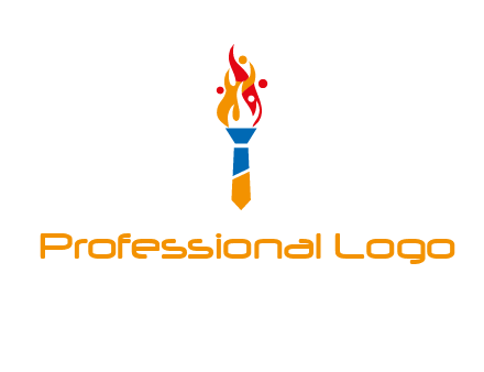 tie forming a torch