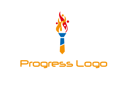 tie forming a torch