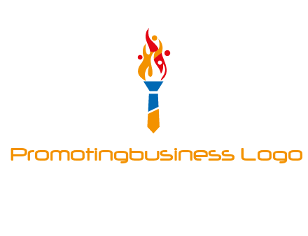 tie forming a torch