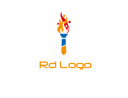 tie forming a torch