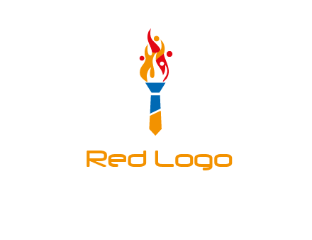 tie forming a torch