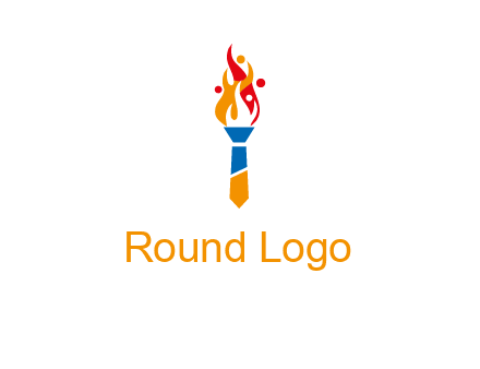 tie forming a torch