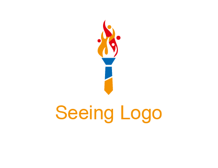 tie forming a torch