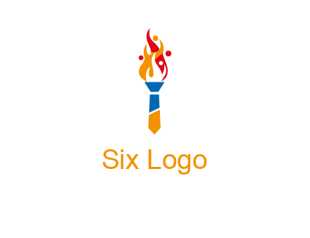 tie forming a torch