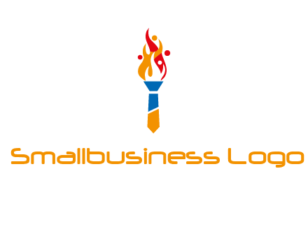 tie forming a torch
