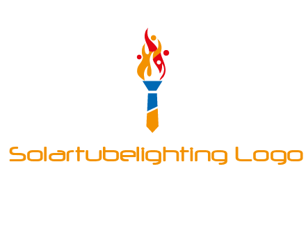 tie forming a torch