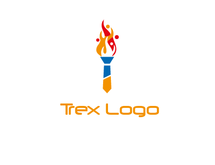 tie forming a torch