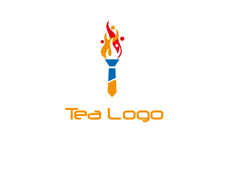 tie forming a torch