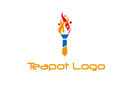 tie forming a torch