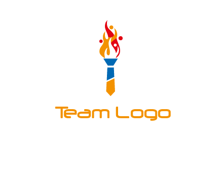 tie forming a torch
