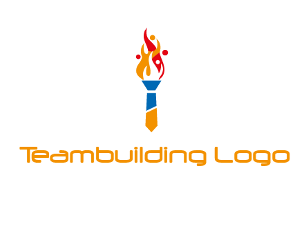 tie forming a torch