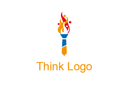 tie forming a torch