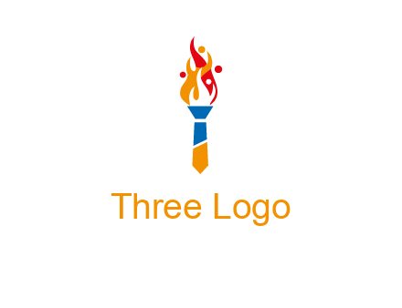 tie forming a torch
