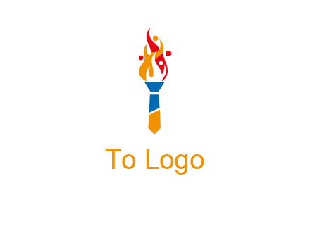 tie forming a torch
