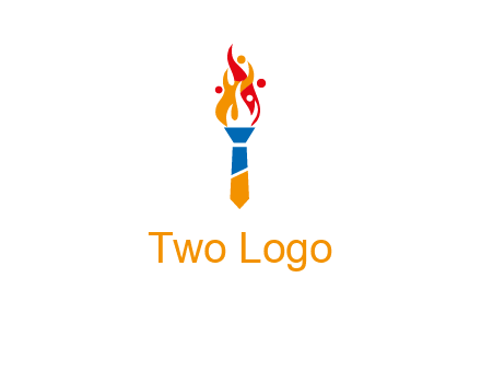 tie forming a torch