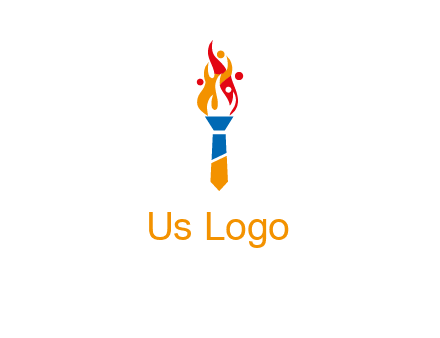 tie forming a torch