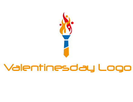 tie forming a torch