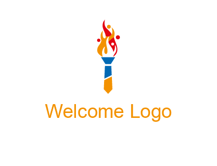 tie forming a torch