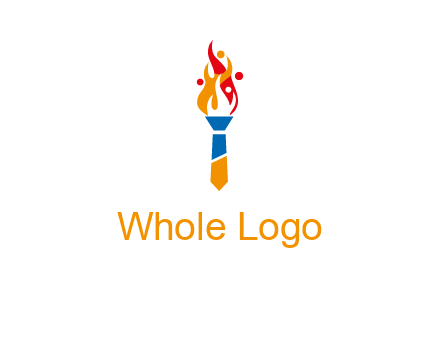 tie forming a torch