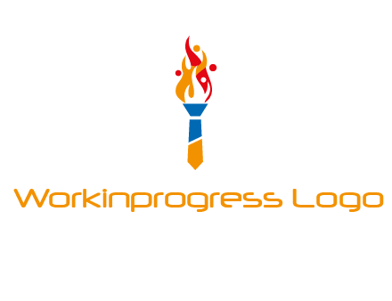 tie forming a torch