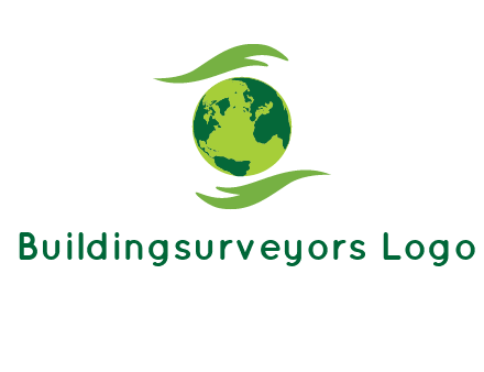 globe with abstract caring hand logo