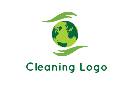 globe with abstract caring hand logo