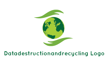 globe with abstract caring hand logo