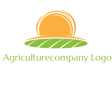 farm field with rising sun logo