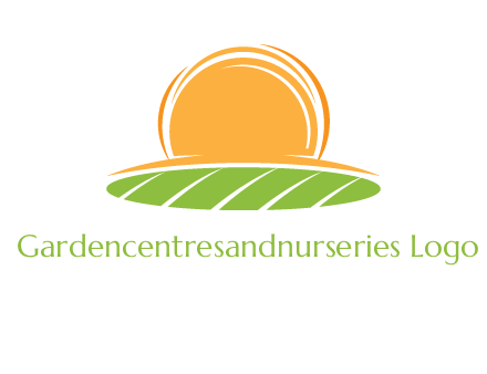farm field with rising sun logo