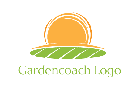 farm field with rising sun logo
