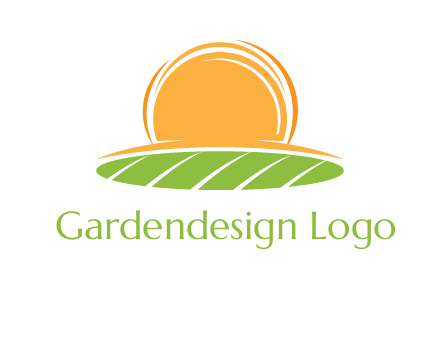 farm field with rising sun logo