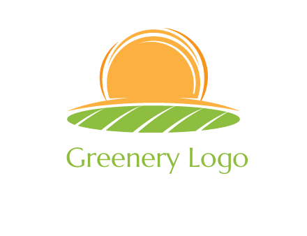 farm field with rising sun logo