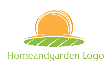 farm field with rising sun logo