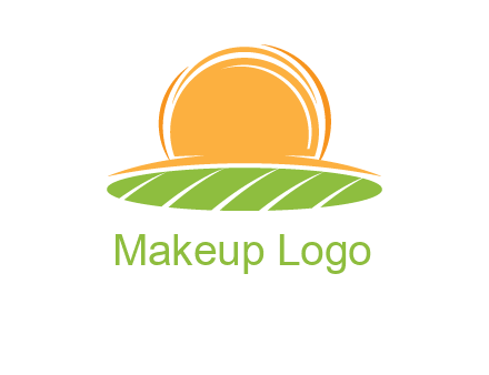 farm field with rising sun logo