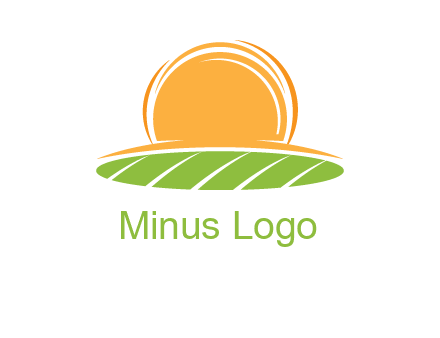 farm field with rising sun logo